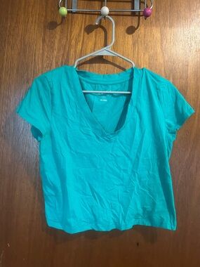 Universal Thread Teal V-Neck Short Sleeve Tee